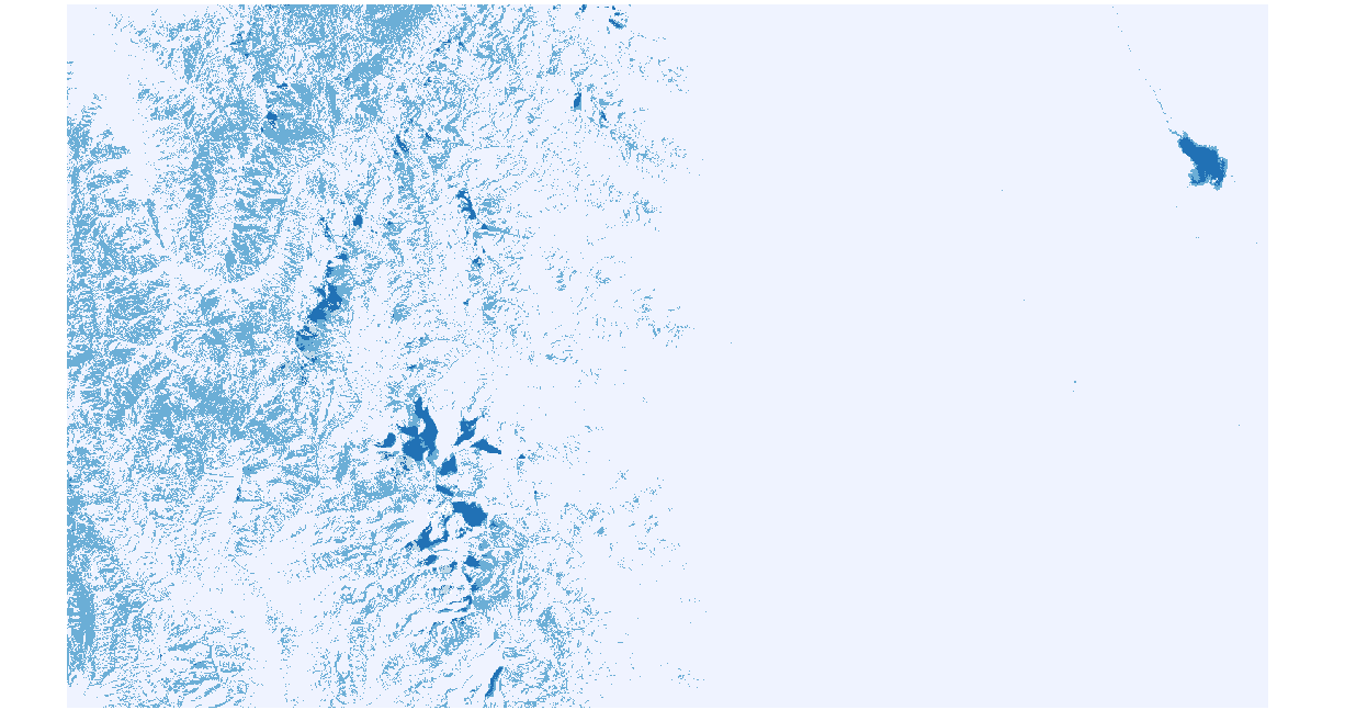 Mapa de dinámica estacional de nieve/hielo en San Juan (2018)