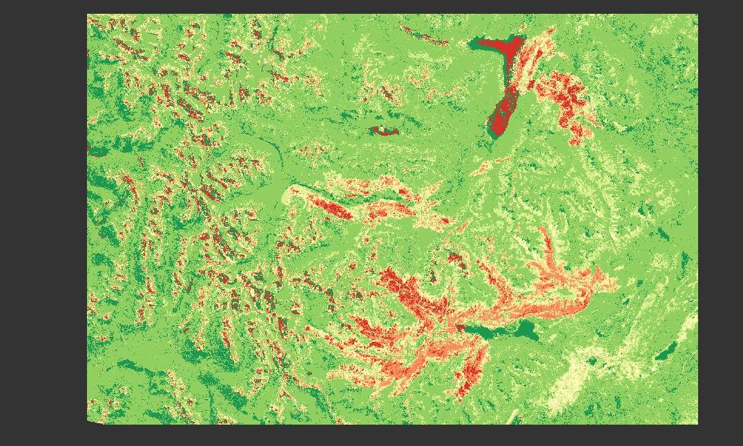 Mapa de severidad de incendios en Lago Cholila (2015)